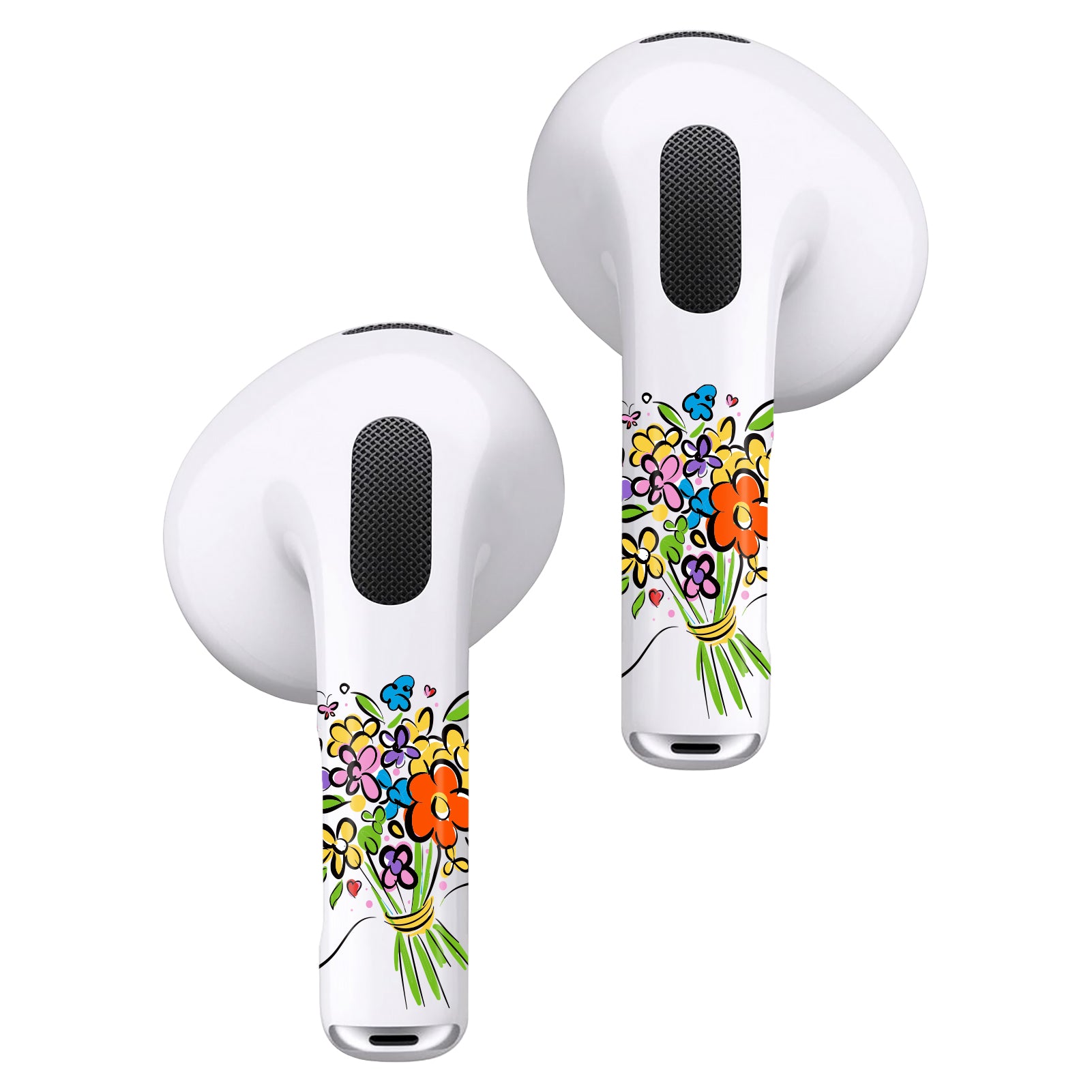 Airpods Stickers Vrolijke Bloemenboeket