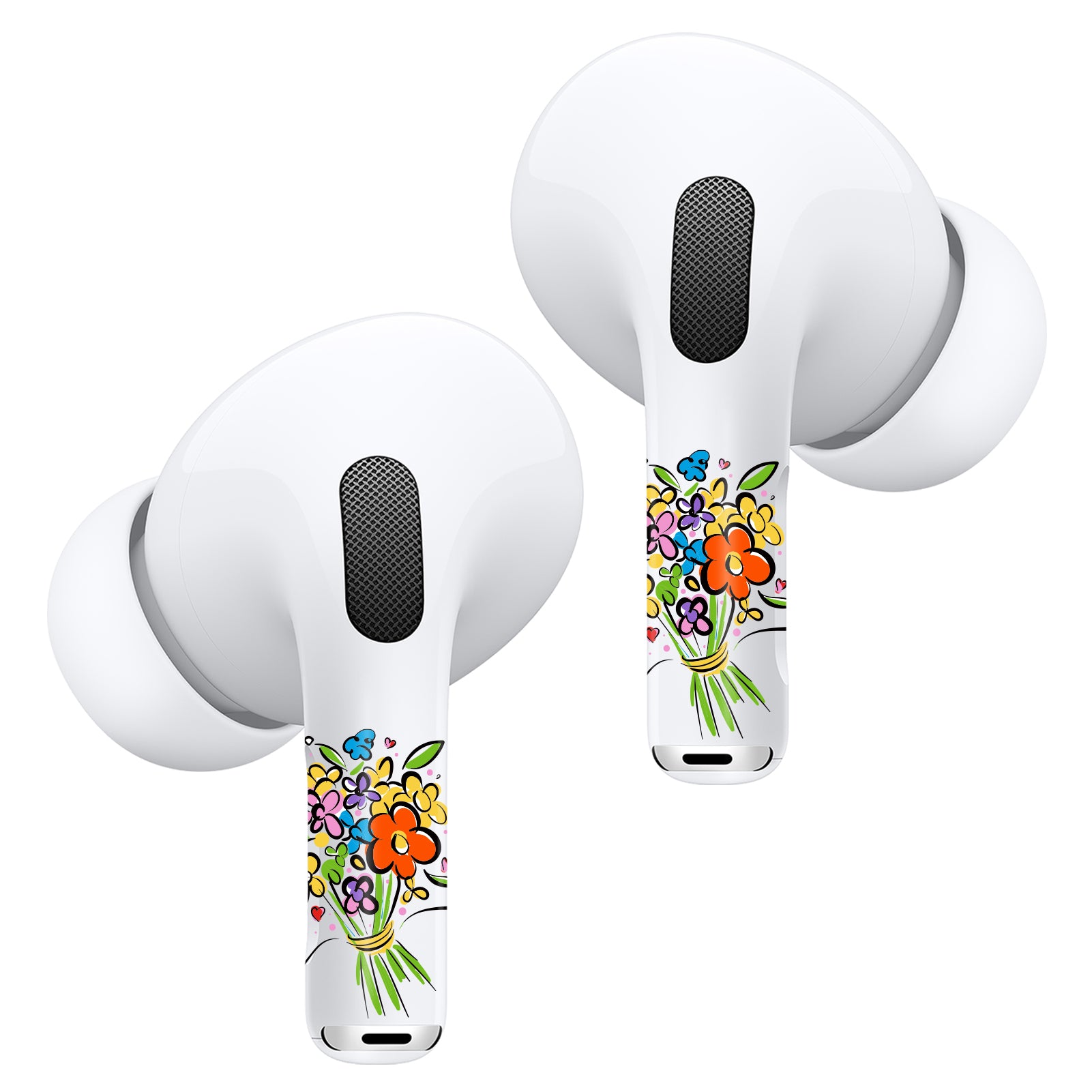 Airpods Stickers Vrolijke Bloemenboeket